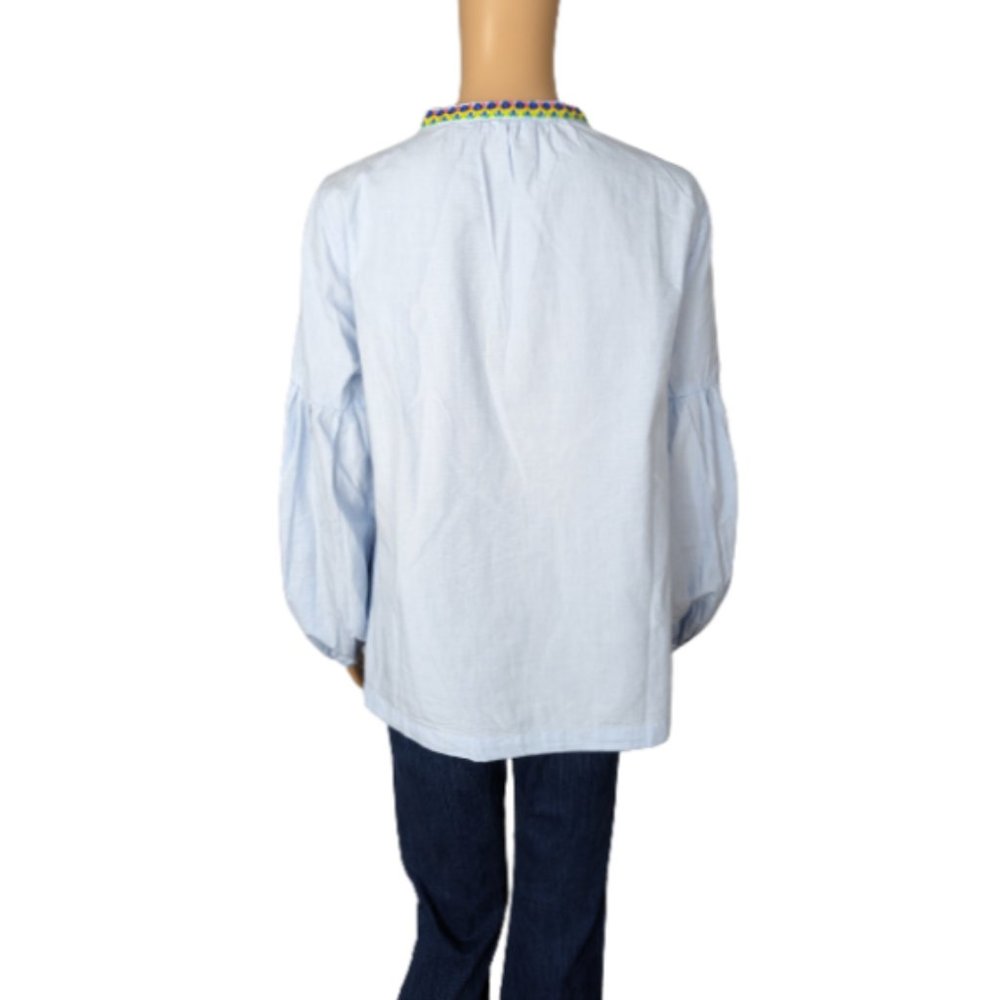 Crown & Ivy Embroidered Peasant Top S - Picture 7 of 9